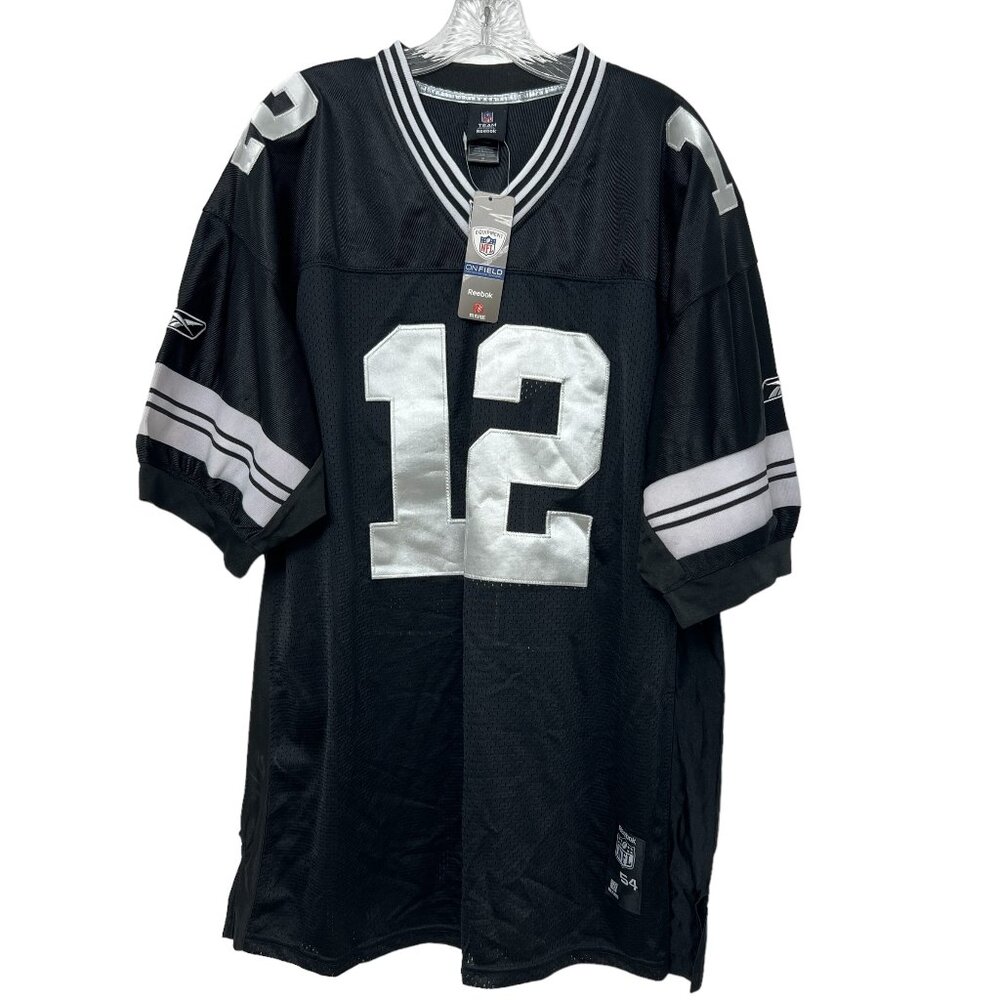 NWT NFL # 12 Aaron Rodgers Packers Reebok On field jersey Black Size 54 / XL